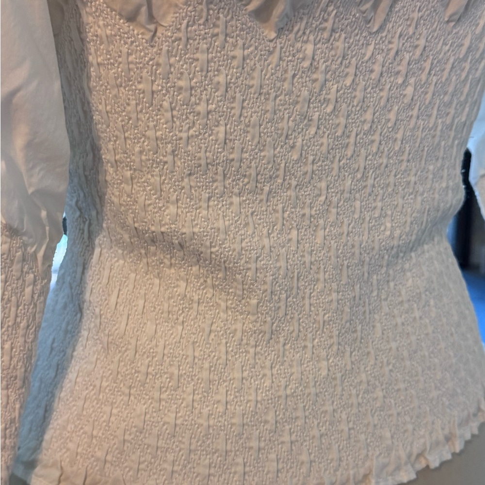 Catherine Malandrino white Button Down Shirt - Picture 3 of 9
